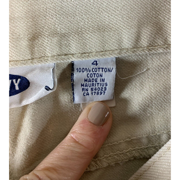 Vintage Old Navy Womens Off White Jean Skirt Sz 4 Preppy New England Coastal Y2K - Picture 11 of 13